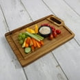 thumbnail image 2 of EcoDecors 10x6 Teak Edge Grain Cutting Board with Juice Groove  Handle, 2 of 9