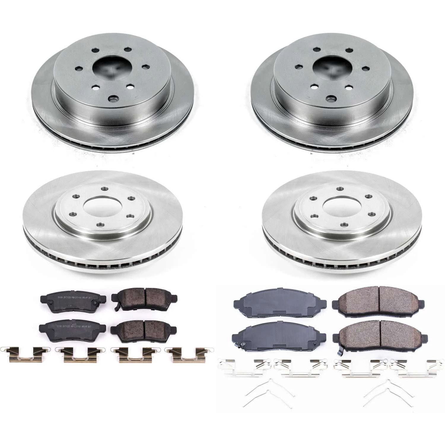 PowerStop Front and Rear Stock Replacement Brake Pad and Rotor Kit Fits: NISSAN Select Models KOE8357