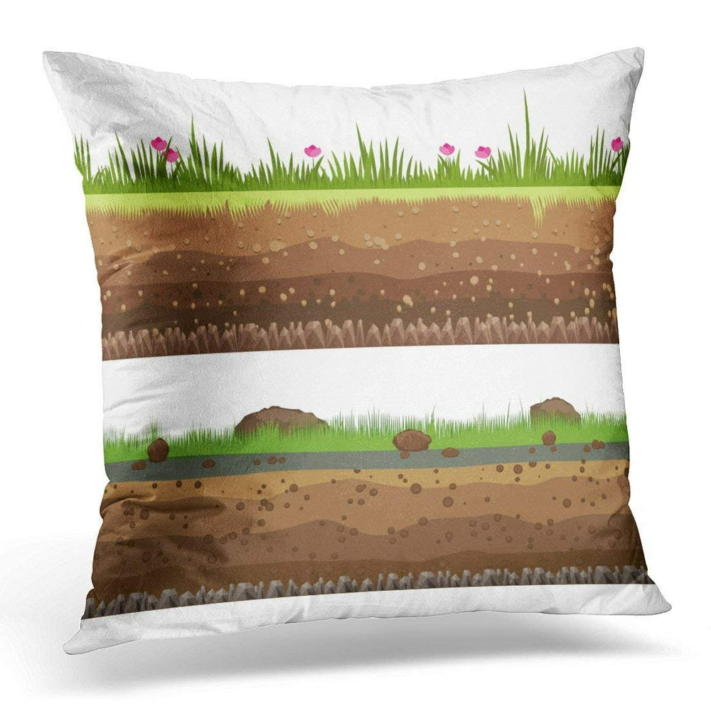 USART Brown Soil Underground Layers Dirt and Clay Ground White Green