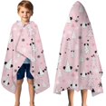 thumbnail image 3 of Pink Christmas Tree Pattern Hooded Bath Towel，50"x30" for Ages 3 To 12 Kids, Quick Dry Lightweight Soft Microfiber Hood Beach Towel Cover Up for Kids, 3 of 7