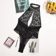 thumbnail image 2 of Gibobby ropa interior Ropa interior ultrafina sexy transparente para mujer Romper de encaje sexy Lencería Body (Negro, XL), 2 of 5