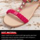 thumbnail image 4 of Amzcrzy Zapatos de mujer,Zapatos de mujer,Zapatillas de mujer, Sandalias romanas con tacón bajo y diseño de boca de pez para mujer, estilo bohemio, informales, con diamantes de imitación Sandalias Mu, 4 of 9