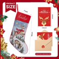 thumbnail image 2 of Personalized Christmas Stockings with Embroidered Name,Soft Velvet with Snowman Jacquard Design Xmas Stockings,18Inches Vintage Stocking for Family & Fireplace Holiday Decor Gift, 2 of 9