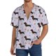 thumbnail image 1 of Fotbe Dachshund Dog Puppy Camisa Estampada de Manga Corta para Hombre, Casual de Verano, Estilo Playero, Sin Arrugas-X-Large, 1 of 5