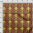 thumbnail image 3 of oneOone Georgette Viscose Brown Fabric Ikat Craft Projects Decor Fabric Printed By The Yard 42 Inch Wide, 3 of 4