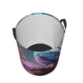 thumbnail image 2 of KLL Beautiful Flower Blue Bird Waterproof Foldable Laundry Hamper Bucket with Handles for Storage Bin,Kids Room,Home Organizer (Small ), 2 of 7