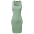 thumbnail image 1 of FashionOutfit Women's Fitted Solid Basic Sleeveless Racerback Bodycon Mini Dress, 1 of 3