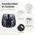 thumbnail image 4 of Vsdgher Elegant Feathered Floral Wings Athletic Shorts for Women, Women's Running Double Layer Shorts, High Waisted Yoga Shorts, Workout Athletic Shorts-Medium, 4 of 7