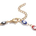 thumbnail image 2 of 304 Stainless Steel Anklets with Enamel and Lobster Claw Clasps Evil Eye Colorful Golden 9-5/8 inch(24.5cm), 2 of 3