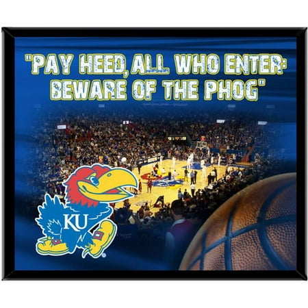 R and R Imports FP-BK-KAN2 Kansas Jayhawks 8 in. x 10 in. Basketball Design Mylar Framed Photo Logo Wall Hanging
