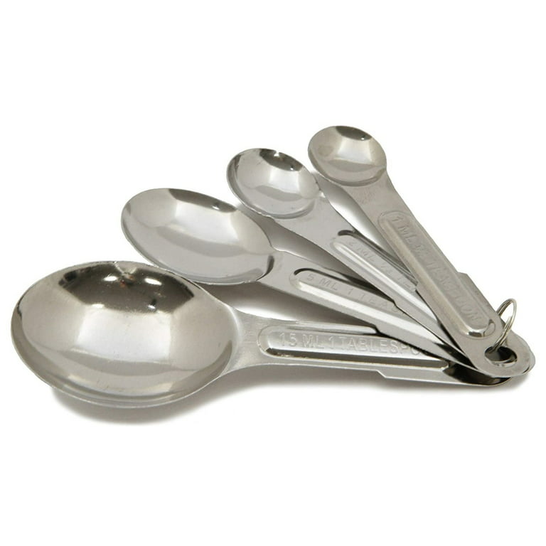 Techtongda Stainless Steel Measuring Spoons Set 6 Pieces New, Silver