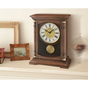 Seiko 12 inch Baron Brown Pendulum Chime Clock, Quartz, Traditional, Analog, QXQ034BLH