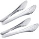 thumbnail image 1 of Juego de 2 pinzas para alimentos de acero inoxidable, pinzas para buffet de 9", plateadas, 1 of 5