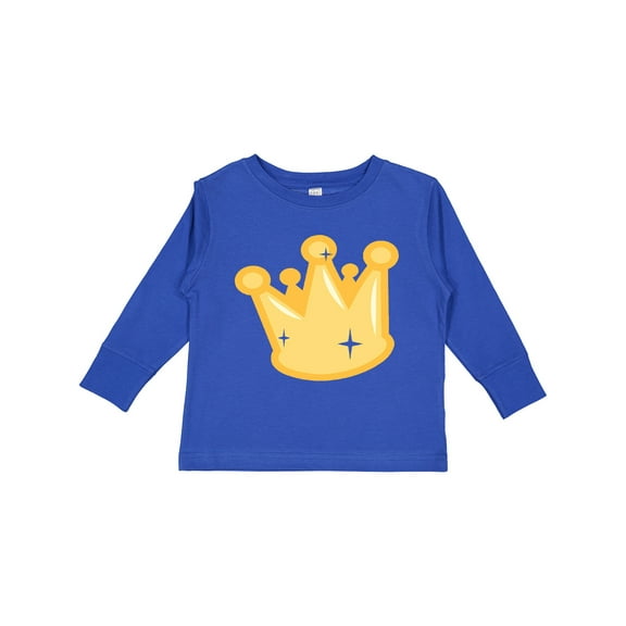 Inktastic Gold Crown Boys or Girls Long Sleeve Toddler T-Shirt