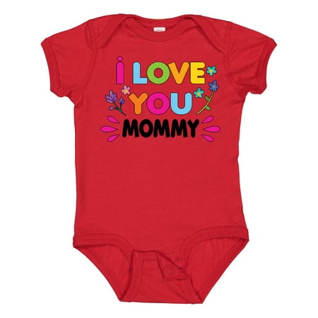 

Inktastic I Love You Mommy with Flowers Gift Baby Girl Bodysuit