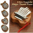 thumbnail image 2 of 8 Key Exquisite Finger Thumb Piano Gift Mini Thumb Piano Great for Beginners F2 G9O8, 2 of 6