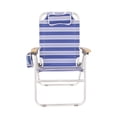 thumbnail image 3 of Heavy Duty Tall Beach Chair for Adults | 17" High Seat, 4-Position Reclining | Insulated Cooler & Storage Pouch, Shoulder Carry Strap, 300 lb Capacity, 3 of 9