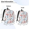 thumbnail image 3 of Honeii Sea Horse And Corals Print Canvas College Laptop Backpack, Durable Rucksack Travel Notebook Bag School Backpack Book Bag for Men Women-Small, 3 of 7