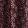thumbnail image 4 of VCNY Home Carmen 2-Piece Burgundy Floral Rod Pocket Light-Filtering Curtain Panel Set, 38" x 84", 4 of 5