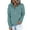 Light Blue, variant on Fall Sweatshirt for Women Half Button up Hooded Long Sleeve Pullover Tops with Pocket Solid Color