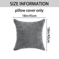 thumbnail image 6 of Unique Bargains Decorative Chenille Throw Pillow Covers Pack of 2 Grey 18" x 18", 6 of 6