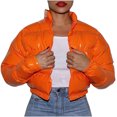 thumbnail image 2 of Puntoco Abrigo De Mujer Abrigo De Algodón Corto De Metal Brillante De Moda Sexy para Mujer Liquidación De Navidad Puntoco Puntoco-139, 2 of 5
