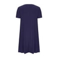 thumbnail image 6 of Patlollav Women Tees Under $10,Tops for Women Casual Solid Color Short-Sleeve Blouses V-Neck Shirts, 6 of 6