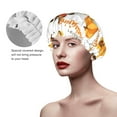 thumbnail image 4 of Kll Happy Thanksgiving Day Pattern Shower Cap & Bath Cap For Women,Reversible Oversized Waterproof Shower Caps For All Hair Lengths,Elastic Reusable Bathing Hair Cap, 4 of 9