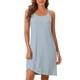 thumbnail image 1 of INSPIRE CHIC Vestido de pijama sin mangas para mujer Chemise Modal Camisones Camisetas de noche con tirantes Espagueti Nochegowns M Azul, 1 of 6