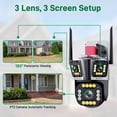 thumbnail image 2 of 5K 12MP Outdoor Waterproof CCTV Wireless Surveillance Camera,3 Lens PTZ Wifi Camera With Auto Tracking,2-Way Audio,Night Vision, 2 of 7