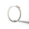 thumbnail image 3 of 1.33ct natural round diamonds elongated inside out hoop earrings snap, 3 of 6