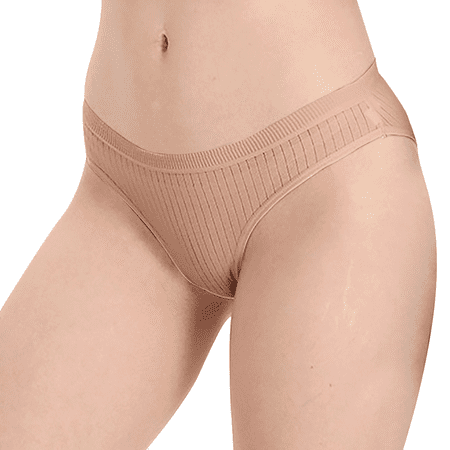 Fulorrnie Underwear for Women Plus Size Briefs Tummy Control Seamless Panty Elastic Waist High Waistband Comfort Panties  Khaki  M