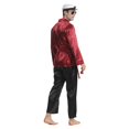 thumbnail image 3 of ATTBEA Halloween 6 PCS ThePajamaMan Costume for Unisex, Mogul Outfits Jacket Robe Coat and Black Silk Shirts Pants, Sailor Hat, 3 of 7