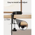 thumbnail image 2 of Desk Clamp Power Strip, 2 Pack Desktop Mount Charging Station with 4 Outlets 4 USB Ports (2 USB C), 10Ft Under Desk Power Strip, Fits 2.75" Tabletop Edge, Extension Cord for Home Office, Black, 2 of 6