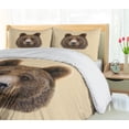 thumbnail image 5 of Ambesonne Bear Duvet Cover Sets, Strong Wild Beast Animal, 2-Queen, Brown Sand Brown, 5 of 7
