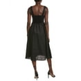 thumbnail image 2 of OPT womens o.p.t Marina Linen Midi Dress, 2, Black, 2 of 3