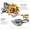 thumbnail image 4 of Miangastore Bague en Forme de Tournesol et Marguerite Réglable 1Pcs 0.8x0.8in, 4 of 8