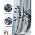 thumbnail image 3 of Country Star Blue Blackout Curtains for Bedroom Living Room Darkening Curtains 54 Inch Long Farmhouse Vintage Branches Wooden Short Curtain for Small Window Treatment Grommet Drapes 52"x54"x2, 3 of 9