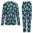 thumbnail image 6 of Daisies Blossom Pajamas Female Abstract Flowers Print Cute Nightwear Daily Two Piece Home Oversized Pajama Sets, 6 of 7