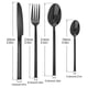 thumbnail image 2 of Juego de cubiertos de acero inoxidable, juego de cubiertos, utensilios para comer, vajilla que incluye tenedor, cuchillo y cuchara, apto para lavavajillas (negro), 2 of 4