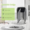 thumbnail image 3 of FASCK 6 Pack Stackable Stool, 17.5” Stacking Decoration Stool Set w/Metal Frame & Plastic Seat, Backless Round Flexible Seating for Children's Table, School, Classroom(6 Piece, Gray), 3 of 5