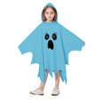 thumbnail image 3 of Gunia Kids Ghost Poncho Cape Cloak Cosplay Halloween Costume Role Play Dress-Up Outfits For Boy Girl Stage Performance Holiday Party Wear,Blue, 3 of 6