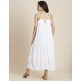 thumbnail image 4 of Moomaya Chic Frill Summer Dress For Women, Strappy Solid Maxi, Vacation Dress, 4 of 8