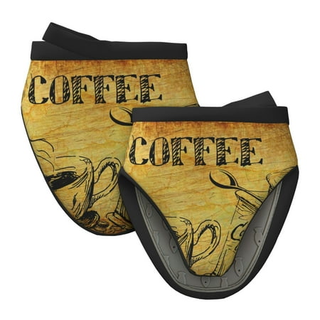 

Lukts Coffee Vintage for Silicone Oven Mitts Heat Resistant Silicone Potholders Mini Oven Mitts Oven Glove Kitchen Mittens Pinch Mitts Cooking Mitts