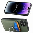 thumbnail image 4 of Allytech iPhone 7/8 /iPhone SE 2022/2020 Case with Ring Holder Kickstand,Weave Texture Slim Fit Wallet Case with Cards Holder Shockproof Bumper Phone Case Cover for Apple iPhone SE 3rd 2nd Gen - Green, 4 of 14
