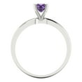 thumbnail image 4 of Solitaire Engagement Ring for Women - 0.5ct Simulated Alexandrite in 14K White Gold Promise Ring, 4 of 5