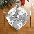 thumbnail image 2 of GZHJMY Cute Cat Cloth Napkins Set of 4, Reusable Washable Oversized Table Napkins for Family Wedding Dinner Party Home Decor, 20 Inch Decorative Washcloths, 2 of 7