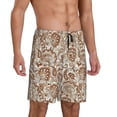 thumbnail image 2 of Balery Indian Paisley1 Pantalones cortos de pijama de punto de algodón para hombre con cinturilla y bolsillos-X-Large, 2 of 6