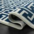thumbnail image 2 of Abani Arto Collection Area Rug Mid Century Modern Bedroom Living Room Decor Floor Rug 5 x 8 Blue Cream, 2 of 8