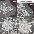 thumbnail image 5 of 2Pcs 3D Flower Embroidery Lace Fabric Flower of Life Pattern Polyester Embroidery Appliques Bridal Dress Cheongsam Accessories Mesh Sew On Patches Sewing Ornaments for Wedding Dress, 5 of 8